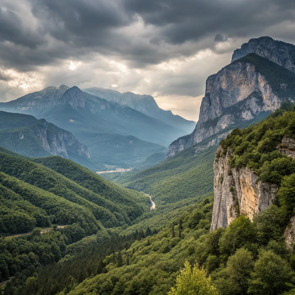 Scenic Olympus mountain landscape
